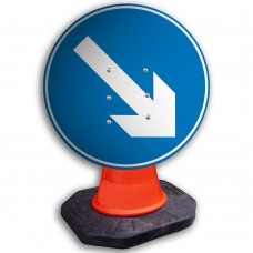 Directional Arrow Right Cone Sign 750mm